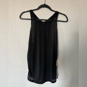 Prana Black Ruched Black Tank Top